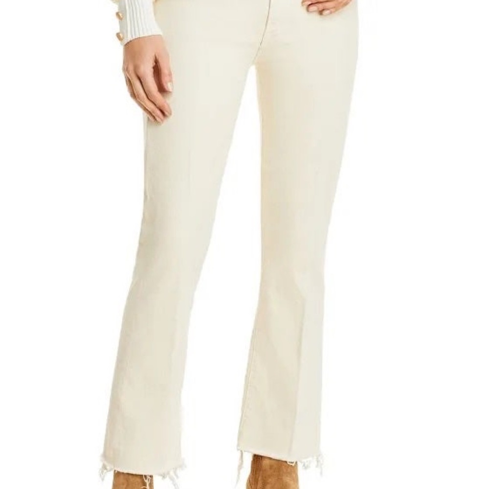MOTHER jeans- IVORY hustler ankle fray- Size 26
